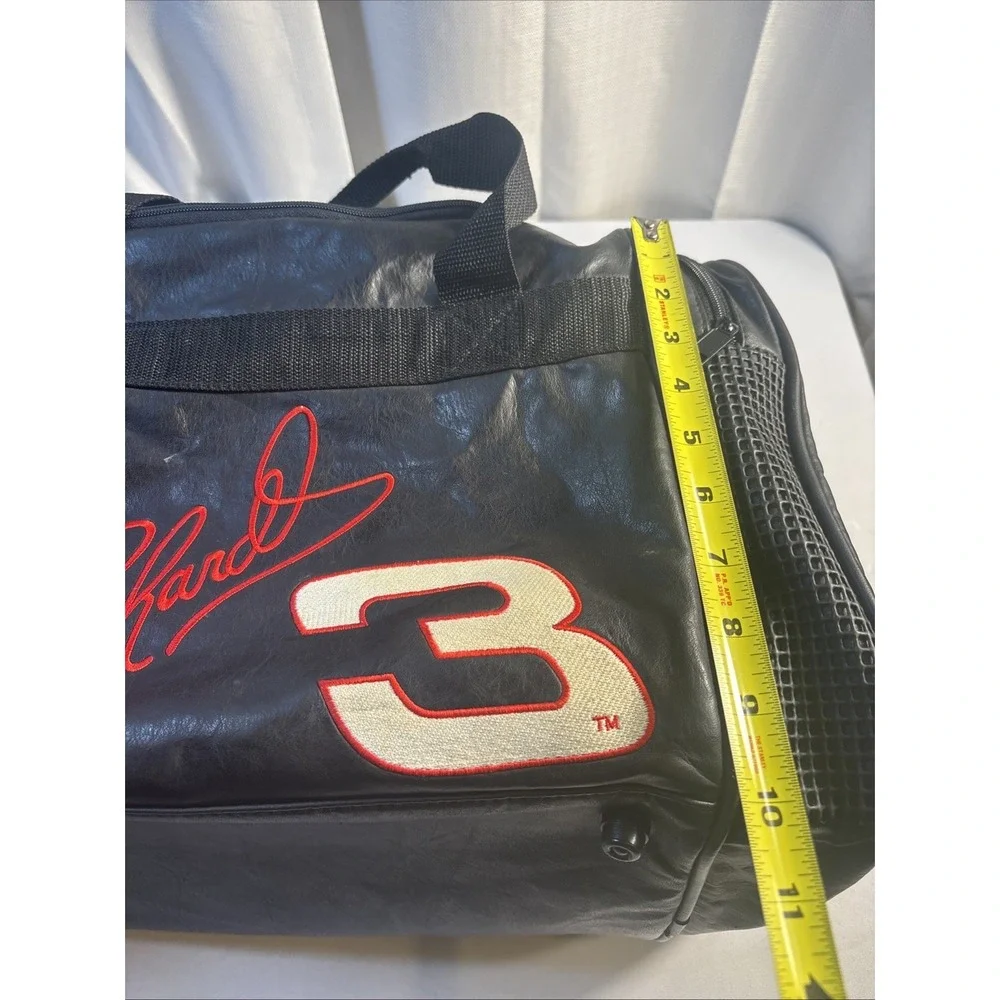 Vintage Dale Earnhardt Leather Travel Duffle Bag Nascar #3 GM Goodwrench Racing